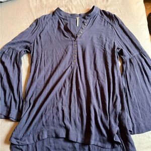 We The Free Purple Button-Down Tunic